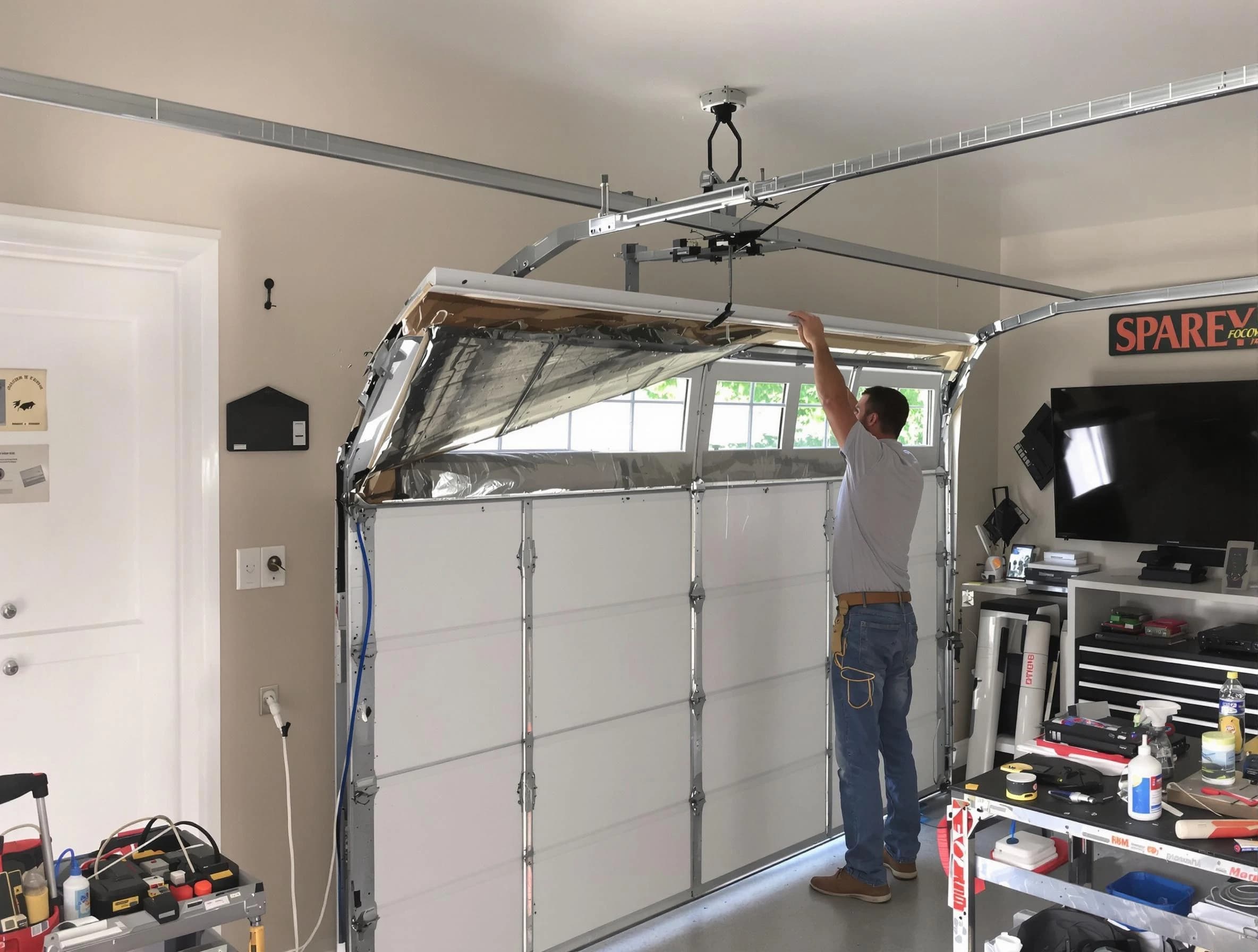 Garage door section replacement by Grantsville Garage Door Repair in Grantsville