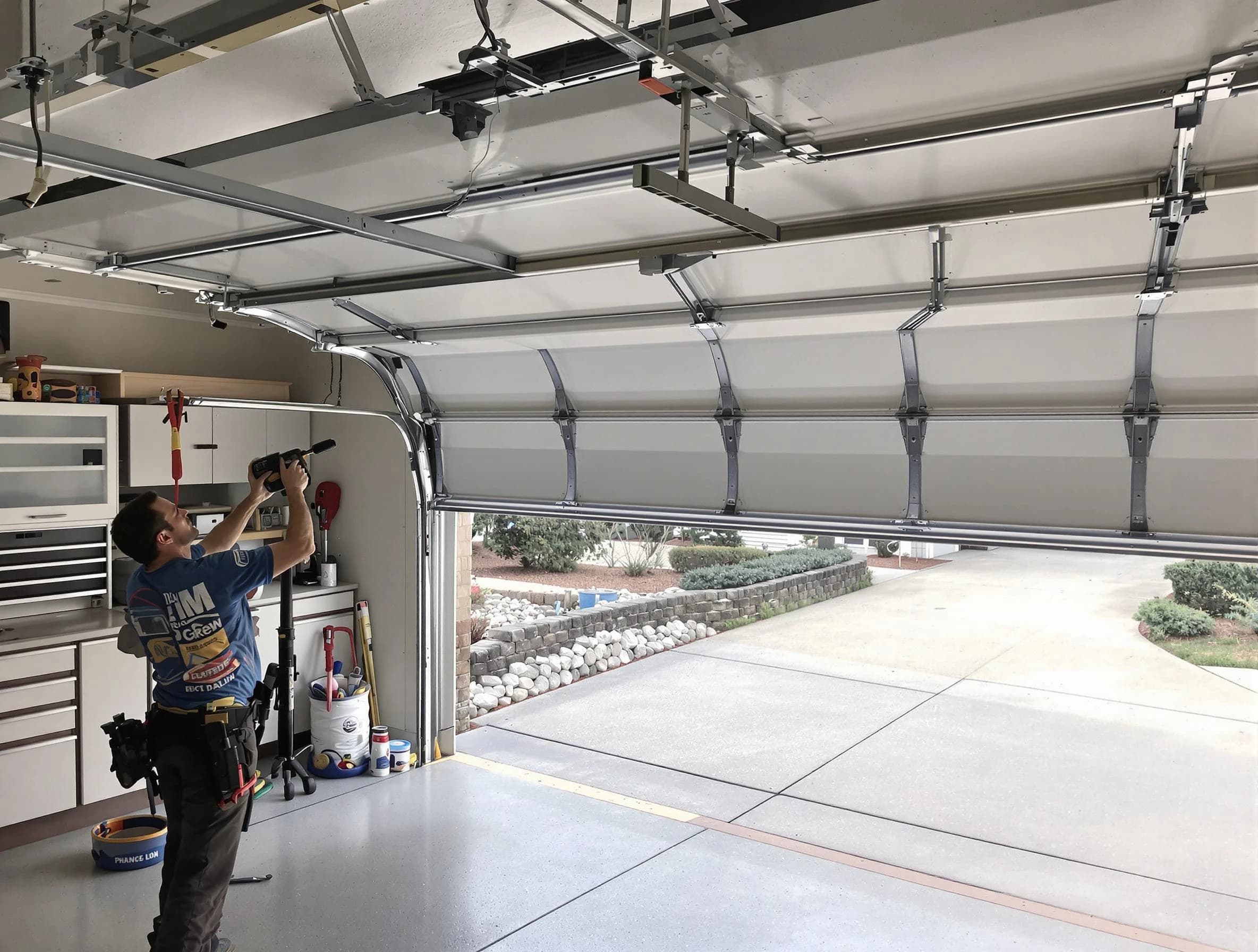 Garage door track repair service by Grantsville Garage Door Repair in Grantsville