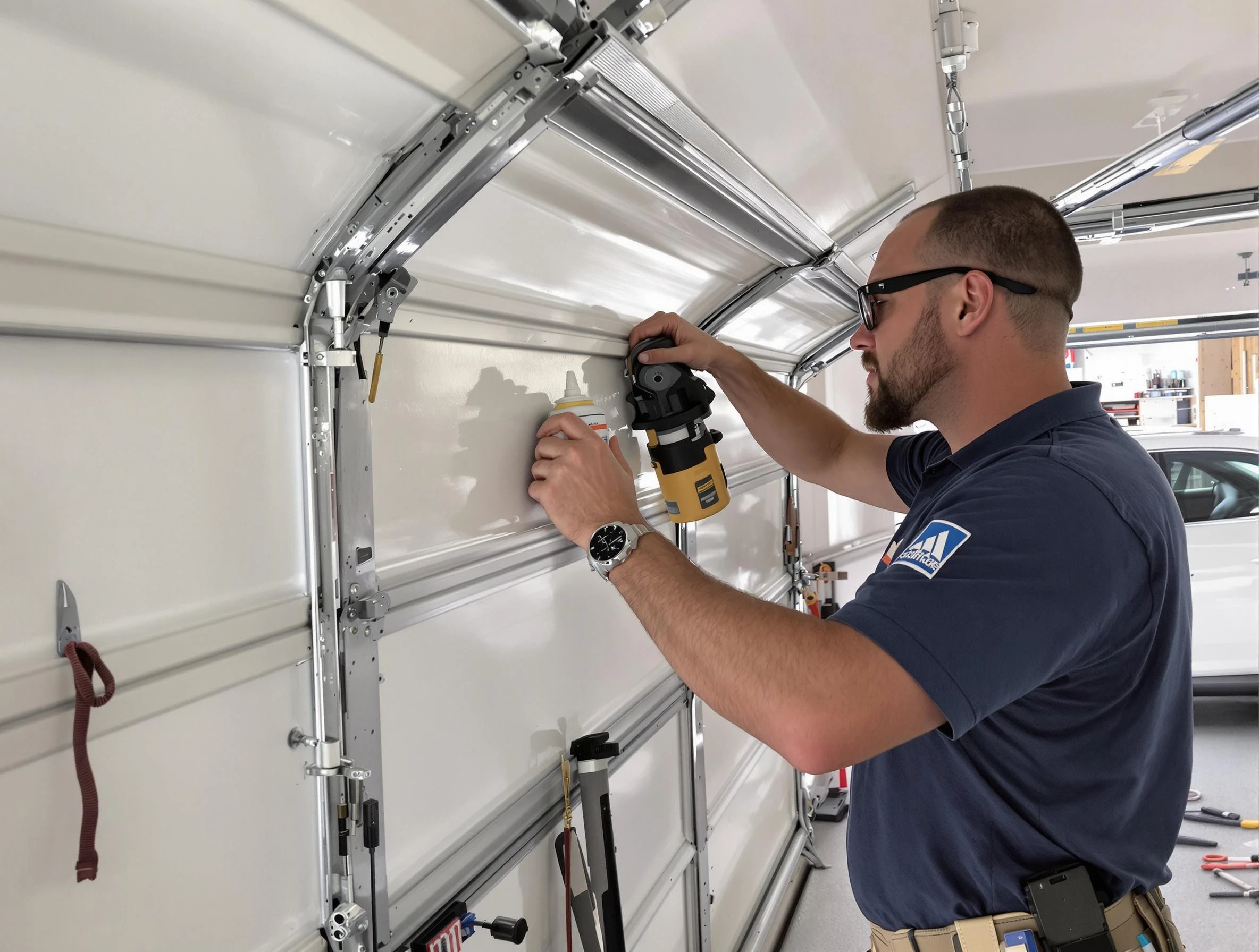 Grantsville Garage Door Repair technician performing comprehensive noise reduction service in Grantsville
